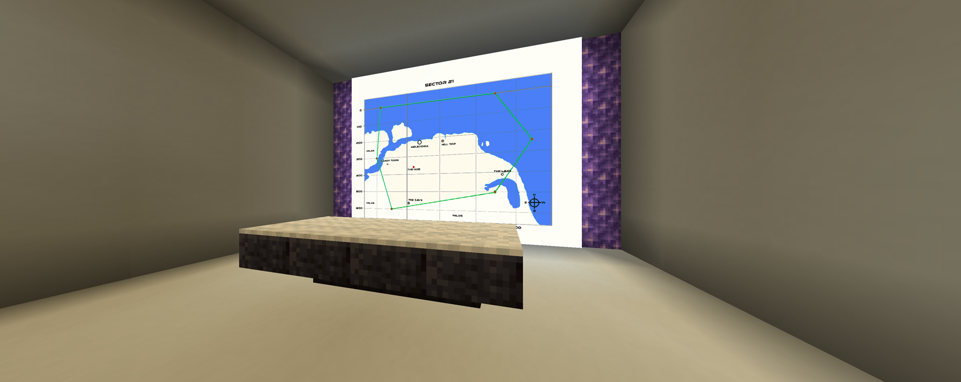 Sector 21 map display in the hub